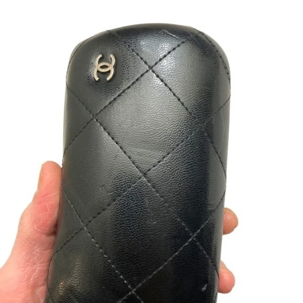 Chanel quilted sunglass case